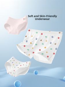 Antibacterial Breathable Modal Underwear for Teenage Girls Mid-Waist Triangle Quadrangle Shorts Boxer Briefs Comfortable Underpants