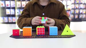 Bộ Rubik 3x3 4x4 5x5 12 Màu Sợi Carbon Chuyên Nghiệp Đồ Chơi Xếp Hình Giáo Dục Cho Trẻ Em
