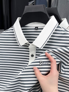 Áo Thun Nam Cổ Polo Tay Ngắn Ice Silk Thoáng Khí Mùa Hè Cao Cấp Thoáng Khí Thoải Mái Thường Ngày Chất Liệu Cotton Pha Trộn