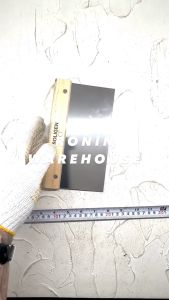 SOLIGEN Kapi gypsum handle kayu 8 inch scraper dempul kape