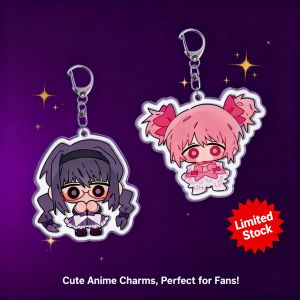 Bandai | Magical Girl Madoka Magica Acrylic Keychain Madoka Kaname Homura Akemi Cute Backpack Pendant
