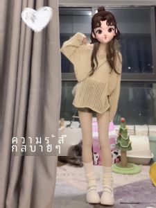 ผูกเชือก แขนกุด เสื้อยืดแขนยาวถัก หลวม เสื้อแจ๊กเก็ตบางพอดีสําหรับต้น ฤดูใบไม้ร่วง ป้องกันแสงแดด สไตล์ลำลอง เสื้อท่อนบน