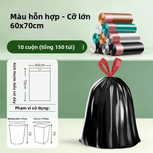MAIENS | Túi Rác Bếp Dễ Kéo Dây Chịu Lực 60x70cm