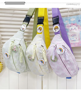 Minimally Casual Instagram Style Bag for Girls Fresh Forest Style Crossbody Bag Sports Chest Bag Niche Student Versatile Wais