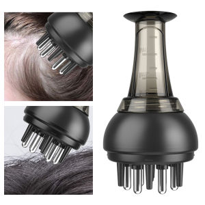 Fenteer Scalp Applicator Comb 4ml Convenient Multiple Functions for Travel Home Men Black