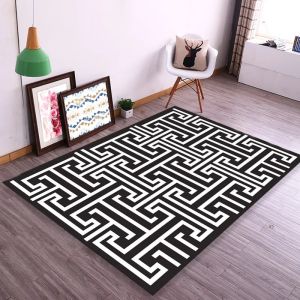 Thảm In Họa Tiết Bắc Âu Có Thể Giặt Được IKAMA - Thảm Trải Sàn Phòng Khách Bàn Cà Phê Phòng Ngủ - Thảm Cạnh Giường - Trang Trí Nhà Cửa Chống Trơn Trượt Chống Thấm Nước Chất Liệu Polyester