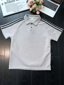 LIUBU | American Design Breathable Striped Polo Shirt