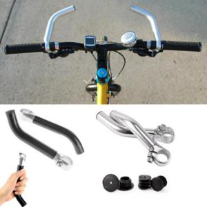 1Pair Bicycle Guards Aluminum Alloy Small Auxiliary Handlebar Bar Ends Horn Shape Multiple Colors Bike Handlebars Bicycle Parts