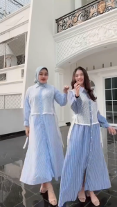 Promo.!! GAMIS ZARRA MIDI DRESS COTTON SALUR MIX BRUKAT GAMIS MIDI MIX SALUR BRUKAT MEWAH TERBARU