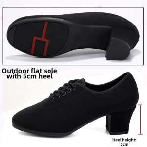 WUNUO | Soft Bottom Medium Heel Dance Shoes