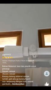 Batang Besi Tiang Gorden Warna Putih hitam silver gold Minimalis Rolet Hordeng Korden Kristal Ulir Ukuran 1meter 1.5 meter dan 2 3 4 Meter lengkap Full Set