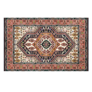 หนาขึ้น ชนเผ่า พรมสไตล์อเมริกัน Retro Nordic โมร็อกโกห้องนั่งเล่นห้องนอนเปอร์เซียยาวกํามะหยี่ชาตารางพรมขนาดใหญ่