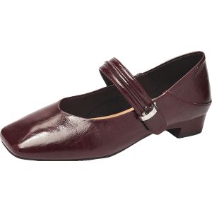 Agsdon | Giày Mary Jane Đỏ Rực Rỡ
