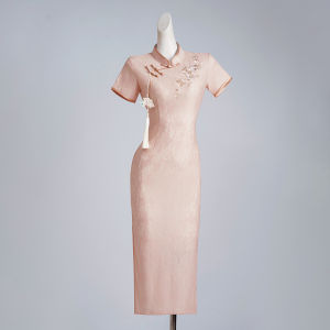 XIULI | Pink High-end Modified New Style Cheongsam