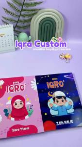 Adzkia35 Iqro Anak (Custom Nama) / Buku Iqro Desain Karakter Anak Perempuan
