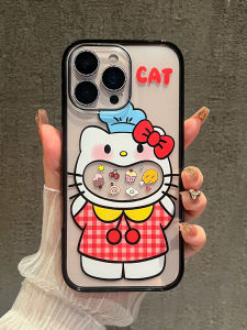 Kitty Mouth Phone Case for Apple 16Promax Pair Transparent Acrylic Anti-Fall Cute Cartoon Female Style Protective Shell
