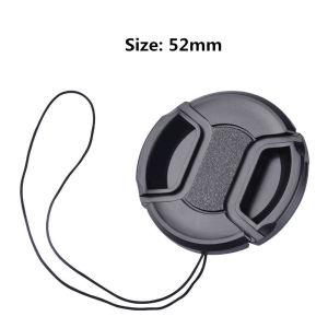 Camera Lens Caps with Lanyard 37mm-82mm Snap on Front Lens Cap for Nikon Sony Canon DSLR Cameras