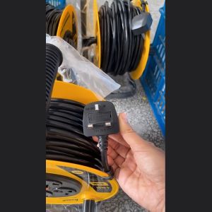 Surge Protected High Quality Universal 4 Way Cable Reel Extension Cord Industrial standard 30M 50M / Wayar Roller