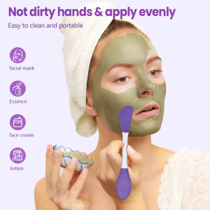 Double Headed Silicone Mask Brush Mud Mask Applicator Massage Deep Cleaning Multifunction Beauty Tool Brush