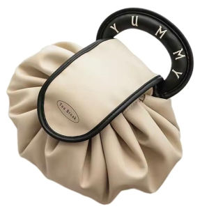 Portable Makeup Bag for Daily Use Fashion Women Large Capacity Travel Toiletry Bags Ladies Drawstring Cosmetic Storage Pouch