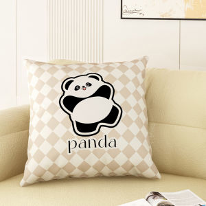 Panda Shaped Pillow Cute Animal Sleeping Cushion for Living Room Sofa Square Childrens Pillow Girls Bed Lovely Polyester Fiber Fill