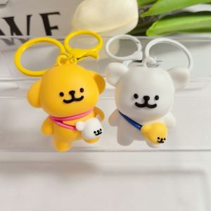 Kawaii Line Puppy Keychain Doll Couple Cartoon Bag Pendant Healing Girl Heartline Dog Doll Keychain Gift