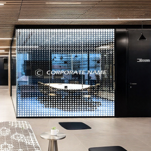 Graduated One-Way Two-Way Dot Office Partition Frosted Glass Film