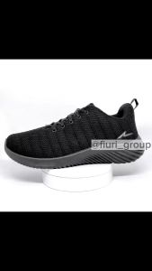 FIURI - ANDO - IRVINE - 35-43 - FULL HITAM - SEPATU SNEAKERS KANVAS SOL KARET ANAK LAKI-LAKI - SEPATU KETS PRIA - SEPATU OLAHRAGA LARI FITNES SENAM GYM KERJA SEKOLAH BERTALI COWOK