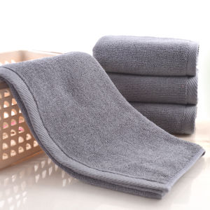 สีเทาบริสุทธิ์ ผ้าฝ้าย ผ้าเช็ดตัวโรงแรมและร้านเสริมสวยเท้าอาบน้ําผ้าขนหนูที่ใช้งานได้สําหรับทําความสะอาดและผ้าพันศีรษะบ้านสบายผ้าขนหนู