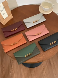 Vintage Style Magnetic Closure Bi-fold Wallet PU Faux Leather Slim Multi-Function Wallet