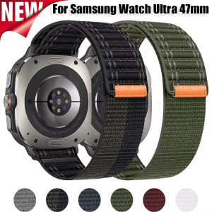 For Samsung Galaxy Watch Ultra 47mm Nylon Loop Band Sport Bracelet For Samsung Watch Ultra LTE 47mm Strap Weave Watchband