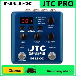 Bàn Đạp Looper NUX JTC PRO Dual Switch Cấu Tạo Kim Loại Thời Gian Ghi Âm 6 Giờ Tốc Độ Mẫu 24-bit 44.1 KHz Kèm Pin