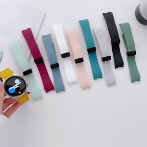 Original Silicone Strap For Samsung Watch 5Pro 45 Band Magnetic Buckle Galaxy Watch 7 6 4 40mm 44mm/4 6 Classic 42 46mm 43 47mm
