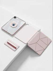 Zoyu | Height Increasing Protective Case with 720 Degrees Rotatable Stand Magnetic Detachable Protection for iPad