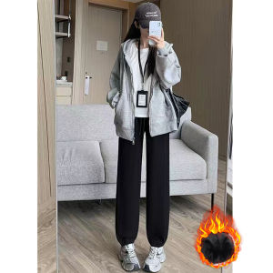 Quần Lót Ấm Áp Mùa Đông Cho Phụ Nữ Mang Thai Quần Dài Ống Rộng Thoải Mái Có Dây Thắt Lưng Quần Áo Cho Bà Bầu