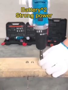 Japan Original  Cordless Rechargeable Electric Drill & Screwdriver Power Tools Set 48V/168V Heavy Duty Electric Wireless Drill Portable Electric Hammer Impact 2×Lithium Battery Drill electric screwdriver set electric drill with hammer