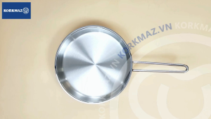 Korkmaz Perla Stainless Steel Frypan 24cm x 5cm All Hobs Compatible Made in Turkey (A1659)