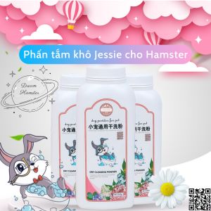 Phấn tắm khô Jessie cho Hamster thỏ bọ...và một số động vật khác (260gr)