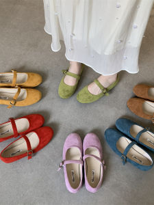 Vintage Soft Flat Leather Round Toe Flats Mary Jane Shoes