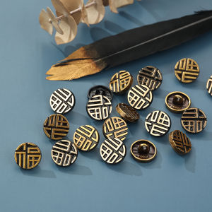 Nút Áo Sơ Mi Kim Loại Tròn Phong Cách Trung Hoa Mới Nút Áo Khoác Ngoài Nút Áo Sơ Mi Nút Áo Vest Nút Tròn Nút Áo Sơ Mi