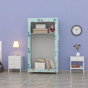 Lemari Baju Aesthetic 70NT Lemari Portable Pakaian Lemari Kain Resleting Lemari Pakaian Plastik