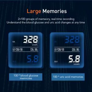 Máy đo đường huyết Axit Uric 2 trong 1 Sinocare Safe AQ UG