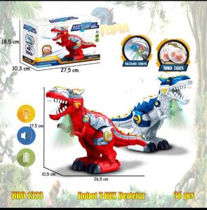 BISA COD TERBARU MAINAN ROBOT ANAK MAINAN DINO ROBOT T-REX BERTELUR MAINAN  BRO 1323