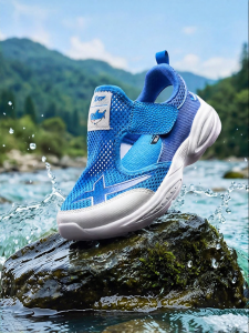 XTEP | New Summer Kids Sports Shoes with Hook and Loop Ventilated Toe