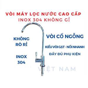 Vòi máy lọc nước Inox 304 không rỉ sét siêu bền (nối nhanh)