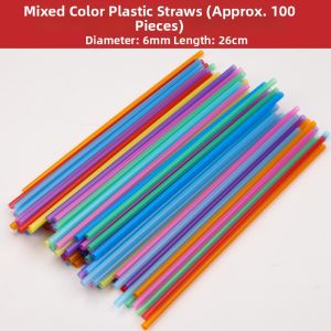 QINGPIN | Colorful DIY Materials Plastic Drinking Straws