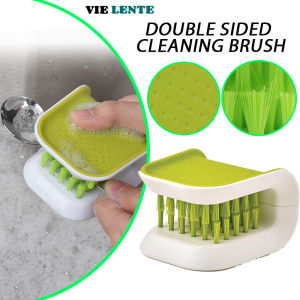 Two-sided Cleaning Soft Brush Car Safety Belt Kitchen Knife and Fork Cleaning Tools U-shaped Household Cleaning Supplies 1pc