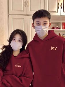 Large Size 300 Pounds Hoodie Sweatshirt Couple Matching Mens Winter Thickened Fleece Anti-Wear Antibacterial Casual Streetwear