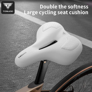 TOSUOD Bicycle Seat Cushion Soft Riding Large Seat Cushion Support The Hips PU Non-Slip Waterproof Bike Saddle Bike accessories