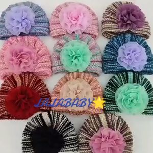 TB6 -Turban Anak Bayi Perempuan Rajut Bunga Roses Aksesori Rambut Rajut Bunga Bahan Kain Berkualitas Warna Ceria Untuk Anak Sesuai Untuk Semua Usia - Lazada